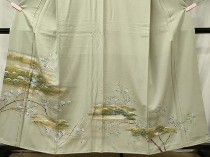 平和屋着物■豪華色留袖　風景枝花文　暈し染め　金彩　正絹　逸品　CABC7902ou