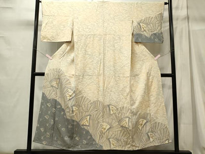 平和屋着物■訪問着 扇面文 金彩 正絹 逸品 CABC7912ou