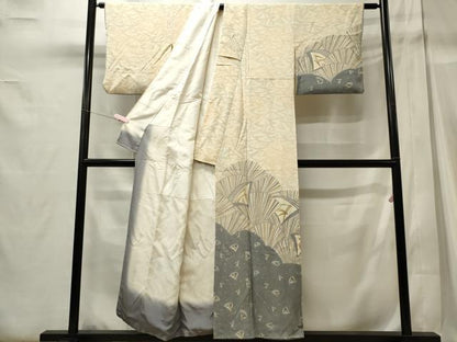 平和屋着物■訪問着 扇面文 金彩 正絹 逸品 CABC7912ou