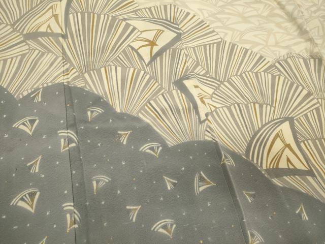 平和屋着物■訪問着 扇面文 金彩 正絹 逸品 CABC7912ou