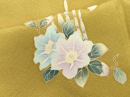 平和屋着物■豪華色留袖　草花文　正絹　逸品　CABC7913ou