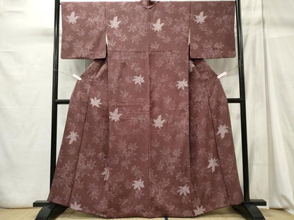 平和屋着物■上質な小紋 絞り 楓文 正絹 逸品 CABC7915ou