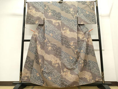 平和屋着物■上質な小紋 吉祥草花文 正絹 逸品 CABC7947ou