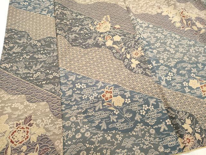 平和屋着物■上質な小紋 吉祥草花文 正絹 逸品 CABC7947ou