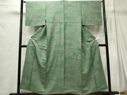 平和屋着物■上質な小紋 芝草花文 正絹 逸品 CABC7972ou