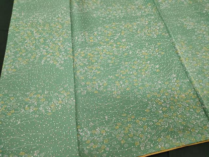 平和屋着物■上質な小紋 芝草花文 正絹 逸品 CABC7972ou