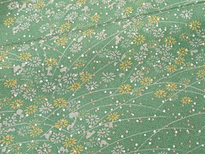 平和屋着物■上質な小紋 芝草花文 正絹 逸品 CABC7972ou