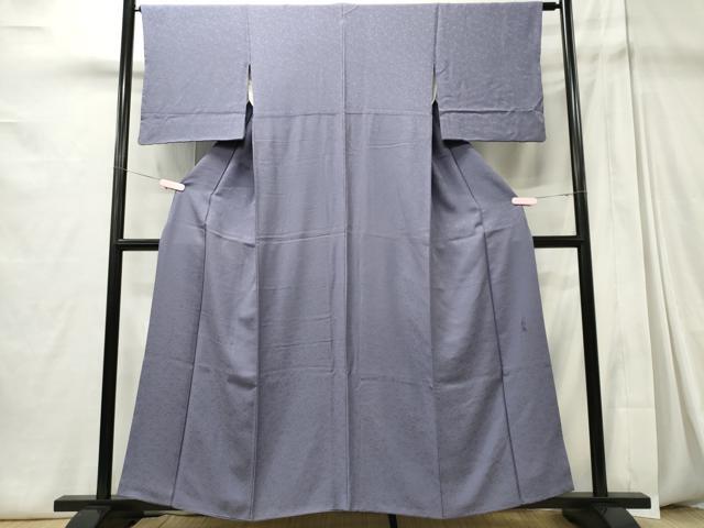 平和屋着物■上質な色無地　作家物　花唐草地紋　半色　正絹　逸品　CABC7974ou