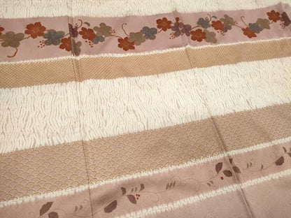 平和屋着物■訪問着 絞り 横段吉祥花文 金彩 正絹 逸品 CABC7977ou