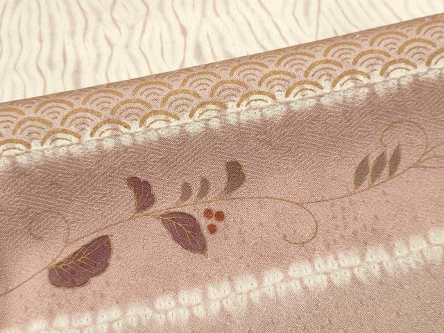 平和屋着物■訪問着 絞り 横段吉祥花文 金彩 正絹 逸品 CABC7977ou