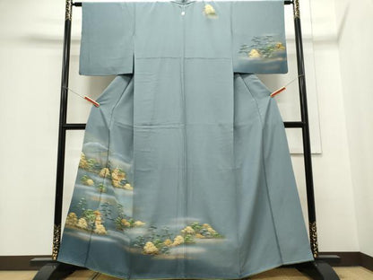 平和屋着物■訪問着 風景文 暈し染め 金彩 正絹 逸品 CABC7991ou