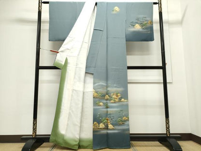 平和屋着物■訪問着 風景文 暈し染め 金彩 正絹 逸品 CABC7991ou