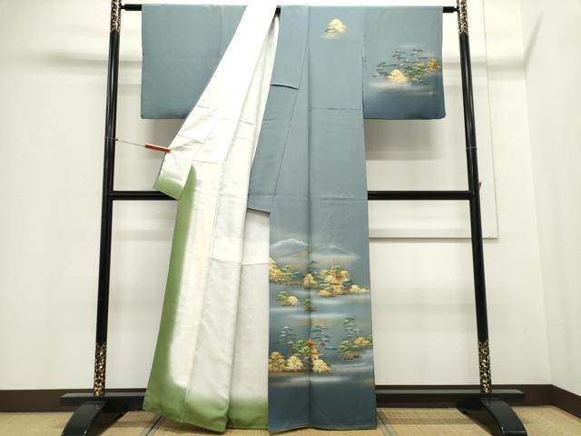 平和屋着物■訪問着 風景文 暈し染め 金彩 正絹 逸品 CABC7991ou