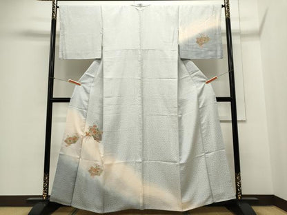 平和屋着物■中国三大刺繍 スワトウ刺繍 訪問着 地紙花鳥文 暈し染め 正絹 逸品 CABC7993ou