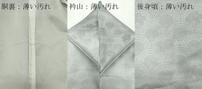 平和屋着物■上質な小紋 霞文 青海波花地紋 暈し染め 正絹 逸品 CABC7996ou