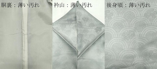 平和屋着物■上質な小紋 霞文 青海波花地紋 暈し染め 正絹 逸品 CABC7996ou