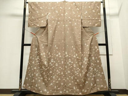 平和屋着物■訪問着 舞蝶草花文 正絹 逸品 CABC7998ou