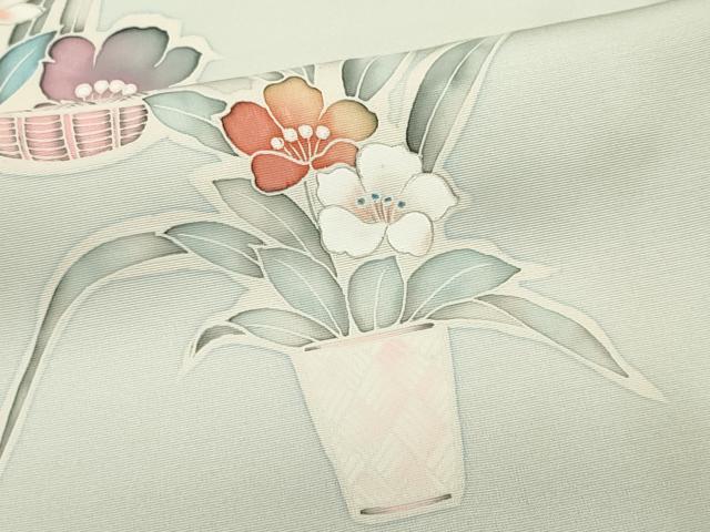 平和屋着物■上質な小紋　花籠文　正絹　逸品　CABC7999ou