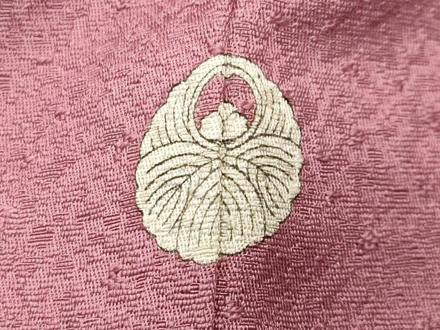 平和屋着物●上質な色無地 紋意匠 蘇芳香色 正絹 逸品 未使用 CABC8004gh