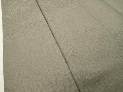 平和屋着物●上質な色無地 舞花地紋 灰汁色 正絹 逸品 CABC8005gh