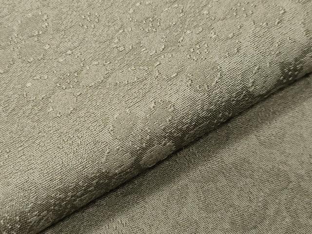平和屋着物●上質な色無地 舞花地紋 灰汁色 正絹 逸品 CABC8005gh