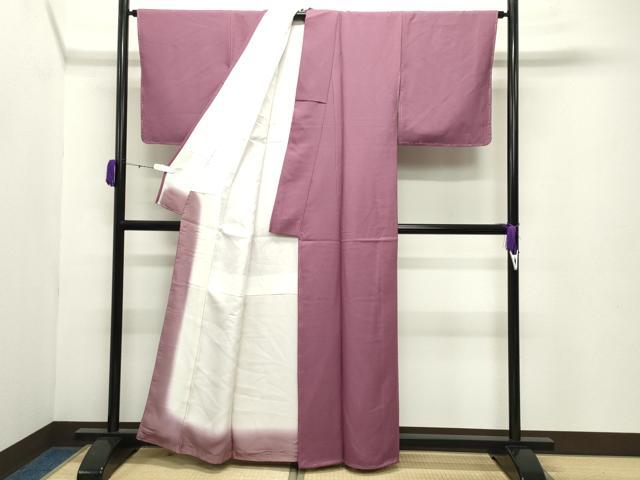 平和屋着物●上質な色無地 蘇芳香色 正絹 逸品 未使用 CABC8006gh