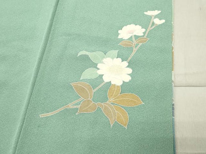 平和屋着物●訪問着 作家物 枝花文 暈し染め 正絹 逸品 未使用 CABC8008gh