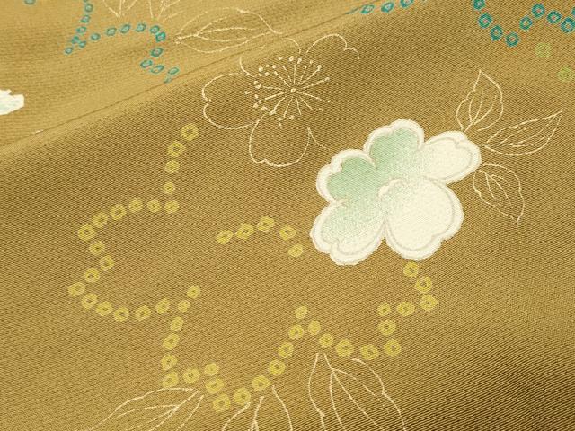 平和屋着物●上質な小紋 舞桜文 金彩 ロング丈 正絹 逸品 CABC8010gh