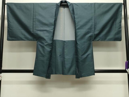 平和屋着物●男性 お召 アンサンブル・長襦袢セット 100亀甲 総詰め 正絹 逸品 未使用 CABC8011gh