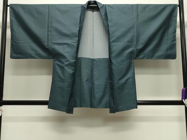 平和屋着物●男性 お召 アンサンブル・長襦袢セット 100亀甲 総詰め 正絹 逸品 未使用 CABC8011gh