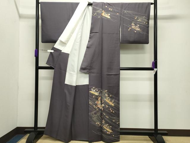 平和屋着物●訪問着 駒刺繍 花筏 金彩 正絹 逸品 CABC8014gh