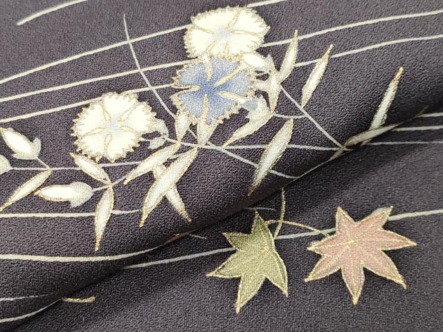 平和屋着物●訪問着 駒刺繍 花筏 金彩 正絹 逸品 CABC8014gh