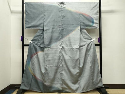 平和屋着物●訪問着 紬地 吉祥文 正絹 逸品 未使用 CABC8015gh