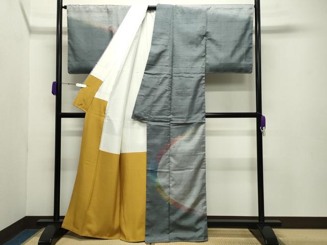 平和屋着物●訪問着 紬地 吉祥文 正絹 逸品 未使用 CABC8015gh