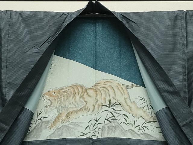 平和屋着物●男性 本場大島紬 アンサンブル 100亀甲 総詰め 正絹 逸品 CABC8016gh