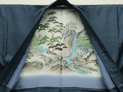 平和屋着物●男性 本場大島紬 アンサンブル 100亀甲 総詰め 正絹 逸品 未使用 CABC8017gh