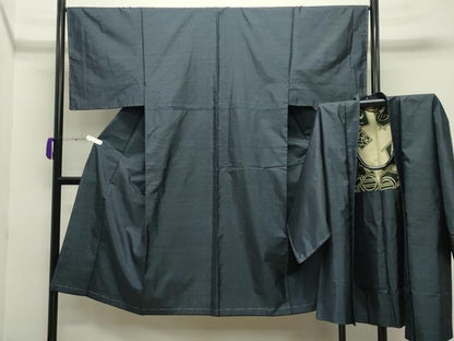 平和屋着物●男性 本場大島紬 アンサンブル 亀甲文様 正絹 逸品 未使用 CABC8018gh