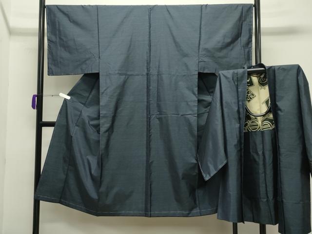 平和屋着物●男性 本場大島紬 アンサンブル 亀甲文様 正絹 逸品 未使用 CABC8018gh