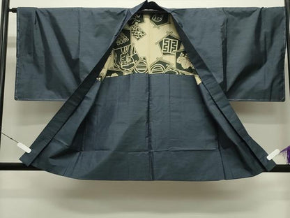 平和屋着物●男性 本場大島紬 アンサンブル 亀甲文様 正絹 逸品 未使用 CABC8018gh