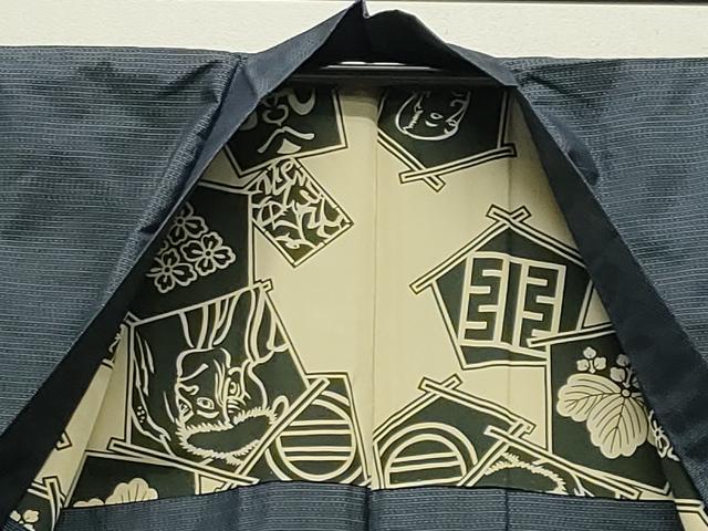 平和屋着物●男性 本場大島紬 アンサンブル 亀甲文様 正絹 逸品 未使用 CABC8018gh