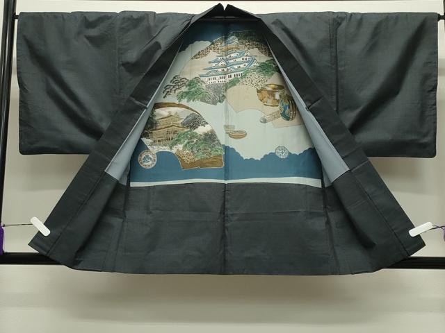 平和屋着物●男性 本場大島紬 アンサンブル 80亀甲 総詰め 山田実作 証紙付き 正絹 逸品 CABC8019gh