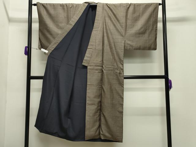 平和屋着物●男性 紬 アンサンブル 絣柄 正絹 逸品 CABC8020gh