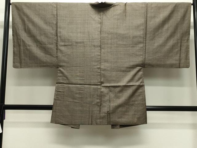 平和屋着物●男性 紬 アンサンブル 絣柄 正絹 逸品 CABC8020gh