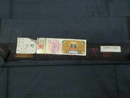 平和屋着物●男性 本場大島紬 アンサンブル 100亀甲 総詰め 常口トミ作 証紙付き 正絹 逸品 未使用 CABC8021gh