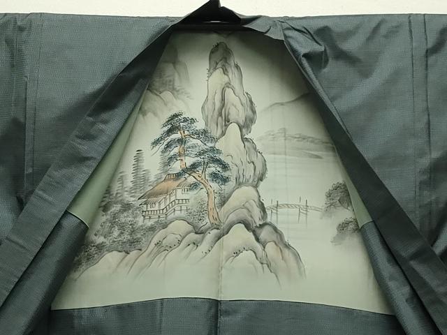 平和屋着物●男性 本場大島紬 アンサンブル 100亀甲 総詰め 高島屋扱い 証紙付き 正絹 逸品 CABC8022gh
