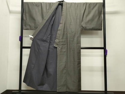 平和屋着物●男性 紬 アンサンブル 亀甲文様 正絹 逸品 CABC8024gh