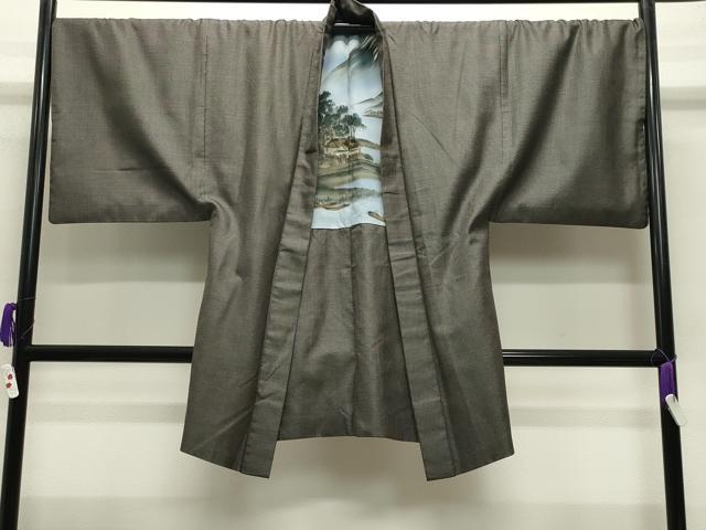 平和屋着物●男性 紬 アンサンブル 亀甲文様 正絹 逸品 CABC8024gh
