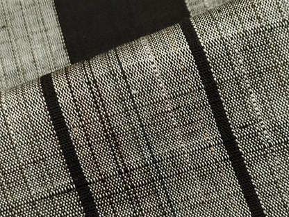 平和屋着物●上質な紬 漢方染 紅花の里工房 縞 ロング丈 反端付き 正絹 逸品 CABC8030gh