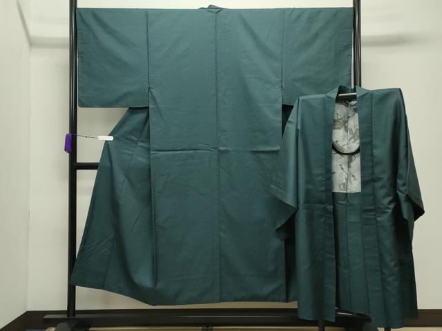 平和屋着物●男性 紬 アンサンブル 100亀甲 総詰め 正絹 逸品 CABC8033gh