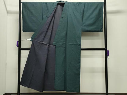 平和屋着物●男性 紬 アンサンブル 100亀甲 総詰め 正絹 逸品 CABC8033gh